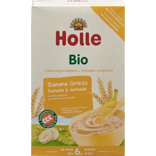 Holle fruit mash banana semolina bio 250 g