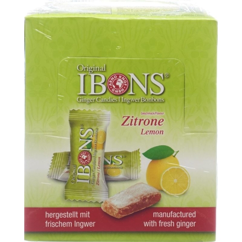 IBONS ginger candy display Lemon 12x60g