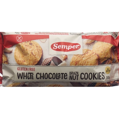 Semper White Chocolat Brazil Nut Cookies gluten free 150 g