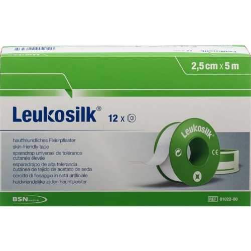 Leukosilk skin-friendly Fixing 5mx2.5cm 12 pcs