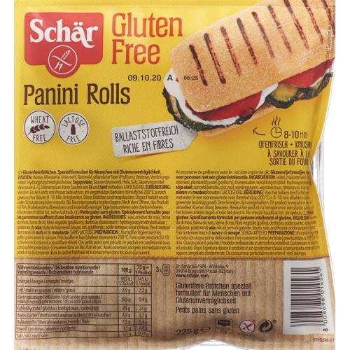 Schär Panini Rolls gluten free 225 g