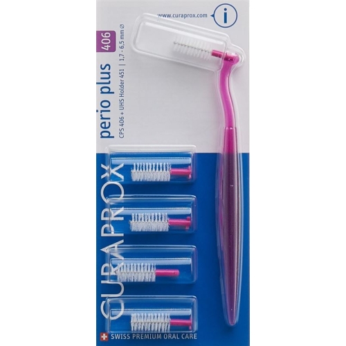 Curaprox CPS 406 perio plus 5 interdental brush + holder