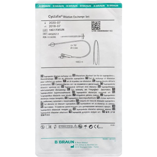 Cystofix dilatation change cutlery CH12 40cm straight