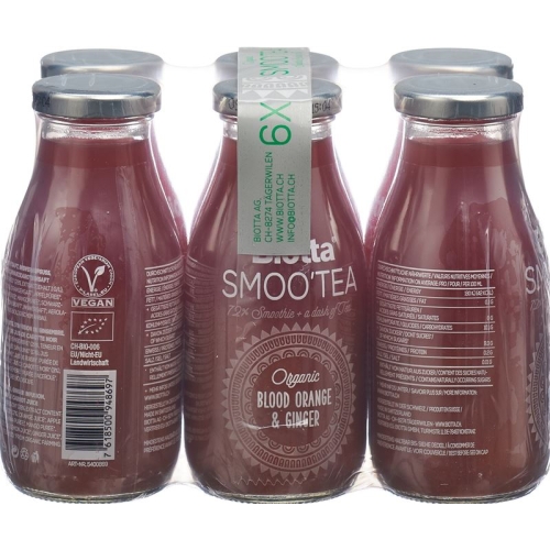 Biotta SmooTea blood orange ginger lt 6 x 00:25