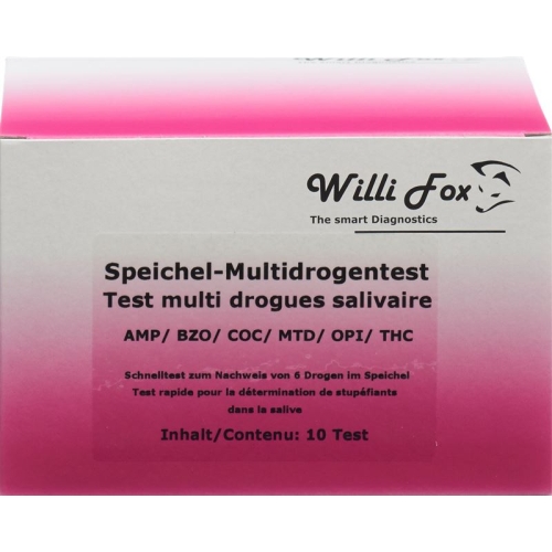 Willi Fox drug test Multi six party drugs saliva 10 pcs