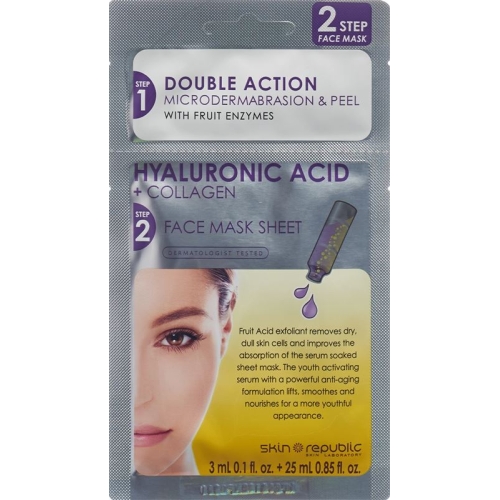 Skin Republic 2 Step Hyaluron Acid+collag Mask Beutel buy online