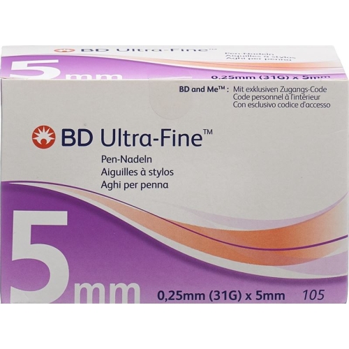 BD Ultra-Fine Pen Nadel 31g 0.25x5mm 105 Stück buy online