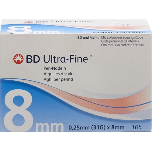 BD Ultra-Fine Pen Nadel 31g 0.25x8mm 105 Stück buy online