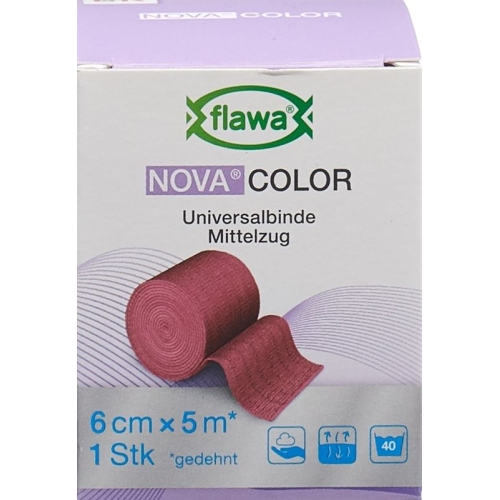 Flawa Novacolor Idealbandage 6cmx5m red