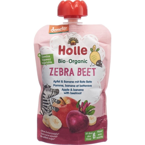 Holle Zebra Beet - Pouchy apple banana beetroot 100 g