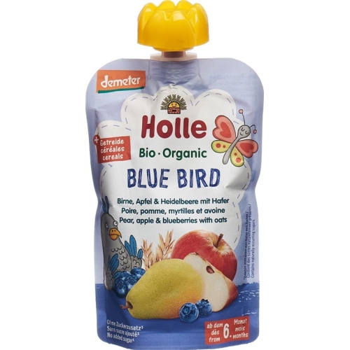 Holle Bluebird - Pouchy pear apple & blueberry oat 100 g