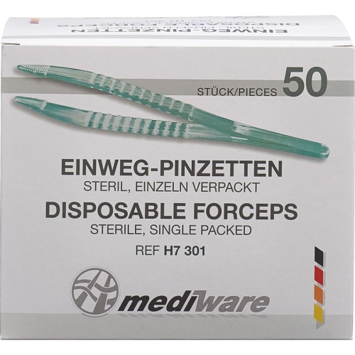 Gribi Once Tweezers 12.5cm anatomically sterile transparent 50 pcs