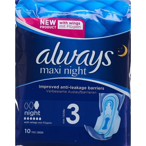 always Maxi binding Night with wings 10 pcs
