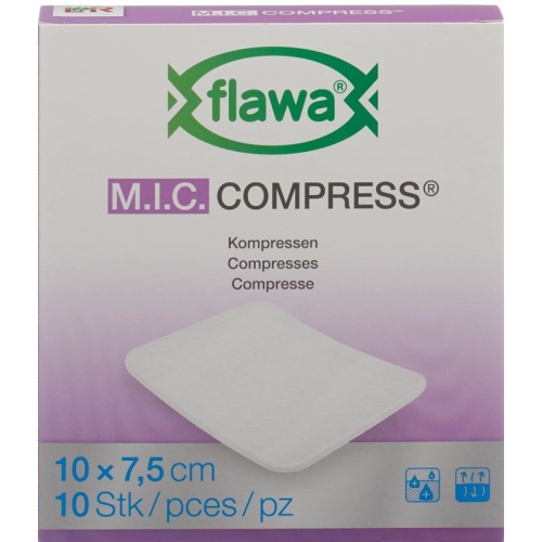 Flawa MIC compresses 7.5x10cm not sterile 10 pcs