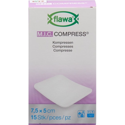 Flawa MIC compresses 7.5x5cm not sterile 15 pcs