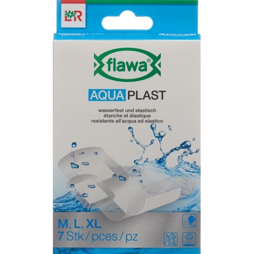 Flawa Aquaplast Pflasterstrips waterproof 3 Sizes 7 pcs