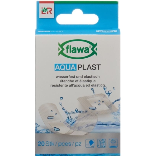 Flawa Aquaplast Pflasterstrips waterproof 2 sizes 20 pcs