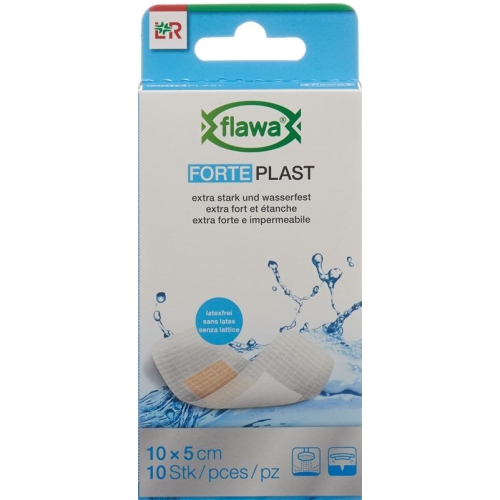 Flawa Forte Plast Pflasterstrips 5x10cm 10 pcs