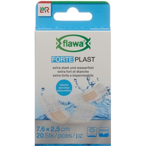 Flawa Forte Plast 2.5x7.6cm transparent 20 pcs