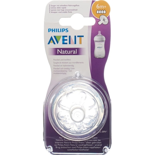 Avent Philips Natural suction Months 2 4 6 pcs