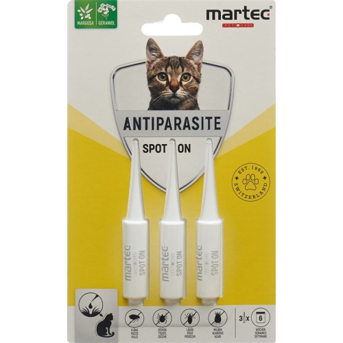martec PET CARE Spot on ANTI PARASITE for cats 3 x 1 ml