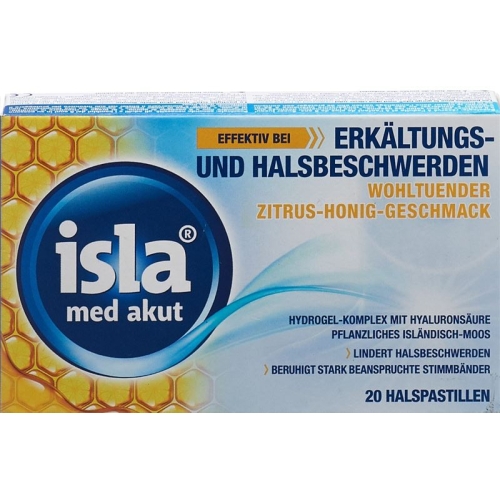Isla Med acute lozenges citrus honey 20 pieces