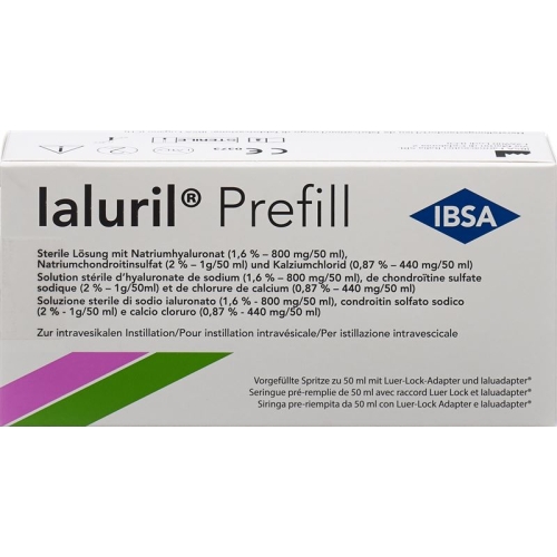 Ialuril prefill with luer lock adapter and Ialuadapter Fertspr 50 ml