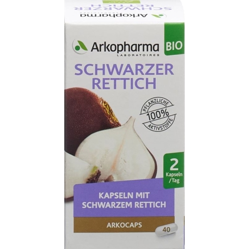 Arkocaps black radish organic jar 40 capsules