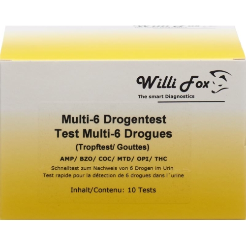 Willi Fox drug test Multi 6 drug test urine drip 10 pcs
