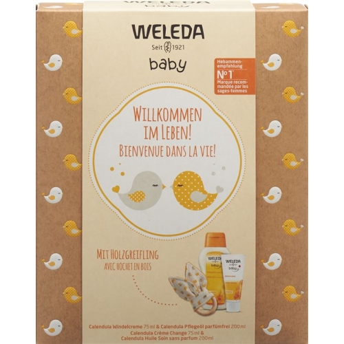Weleda gift set baby care wooden grasping toy buy online