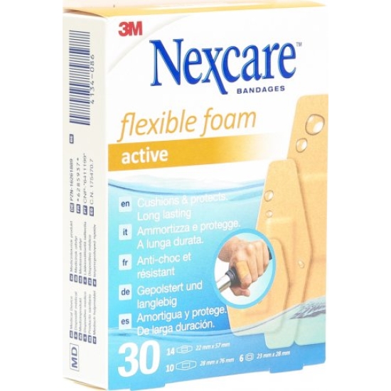 3M Nexcare Pflaster Foam Activ 3 Groess Ass 30 Stück buy online