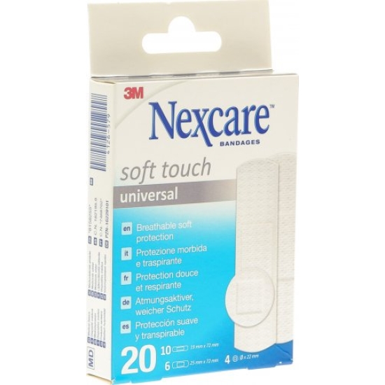 3M Nexcare Pflaster Soft Touch 3 Groess Ass 20 Stück buy online