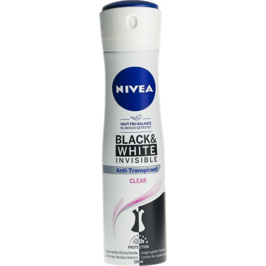 Nivea Deo Invis Bla&whi Spray Cle Fem Duo 2x 150ml buy online