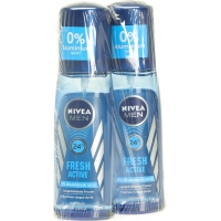 Nivea Men Spray Fresh Active Duo 2x 75ml