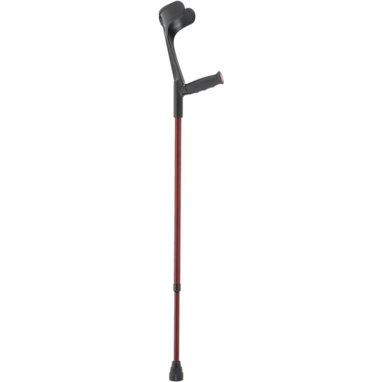 Ossenberg crutch met red / black soft grip 140kg 1 pair