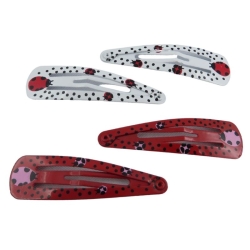 Herba Kids clips 5cm red / white 4 pcs