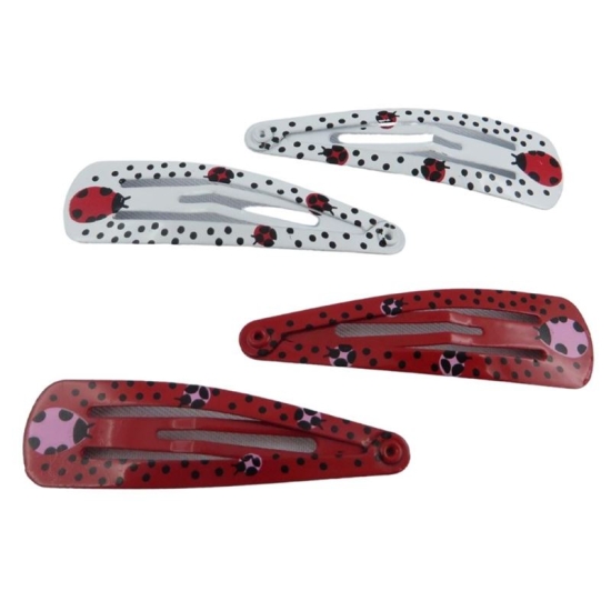 Herba Kids clips 5cm red / white 4 pcs