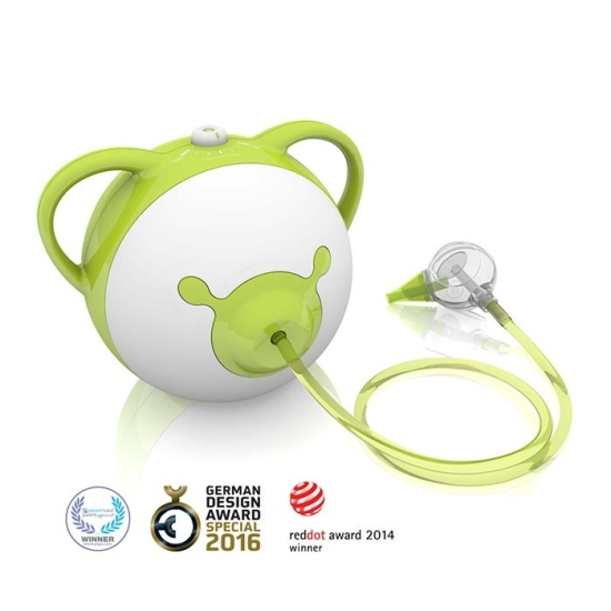 nosiboo Pro electric nasal aspirator green with hose and Eco head