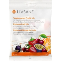 Livsane Traubenzucker Frucht Mix Beutel 28 Stück