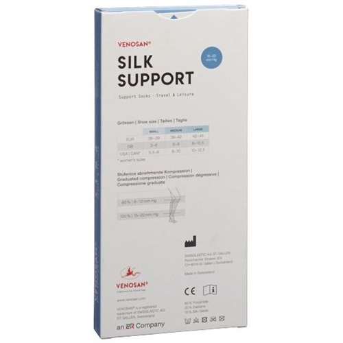 Venosan Silk A-d Support Socks L Silver 1 pair buy online