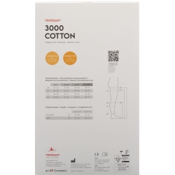 Venosan 3002 A-gh Kkl2 XL Short Off Beige 1 pair