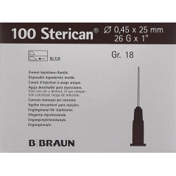 Sterican Nadel 26g 0.45x25mm Braun Luer 100 Stück