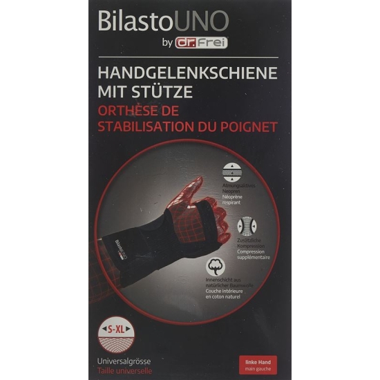 Bilasto Uno Wrist splint S-XL Left support Velcro buy online