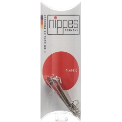 Nippes nail clippers with chain nickel-plated