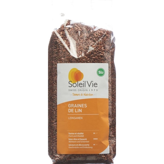 Soleil Vie whole grain flax seed grains Bio 500 g
