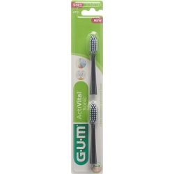 Gum Activital Sonic Ersatzbürsten Schwarz 2 Stück