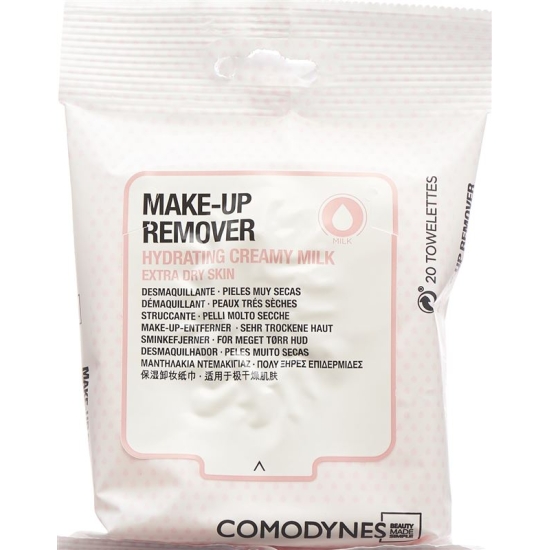 Comodynes lingettes démaquillantes hydra tantes peaux sèches