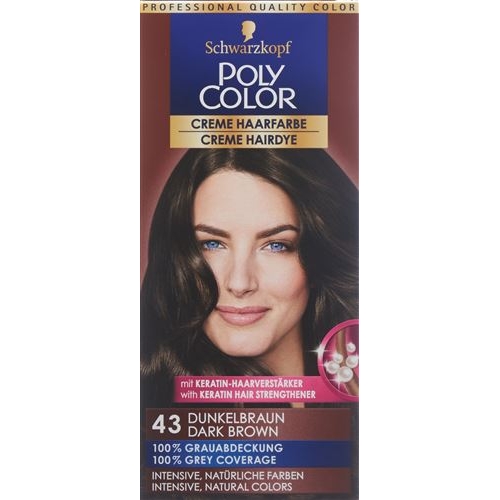 Polycolor Creme Haarfarbe 43 Dunkelbraun 90ml buy online