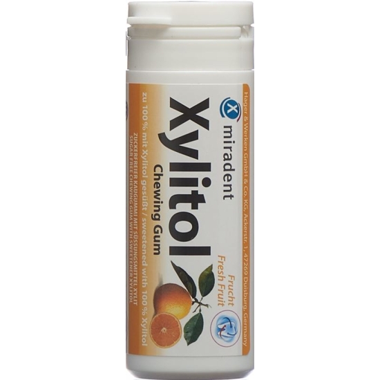 Miradent Xylitol Zahnpflege Kaugummi Fru 30 Stück buy online