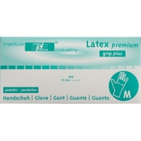 Gribi Untersuchungs-Handschuhe M Latex Puderfrei Unsteril 100 Stück